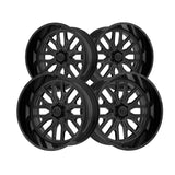 1 X TIS 560B 22X12 8X6.50 125.2 Hub -44 Offset Black Wheel Rim