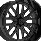 1 X TIS 560B 22X12 5X5.00 / 5X5.50 78.1 Hub -44 Offset Black Wheel Rim