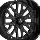 1 X TIS 560BM 20X9 6X135 106.2 Hub +00 Offset Gloss Black w/Milled Accents Wheel Rim