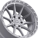 1 X TIS 563BS 22X10 8X170 125.2 Hub -19 Offset Brushed Face with Silver Wheel Rim