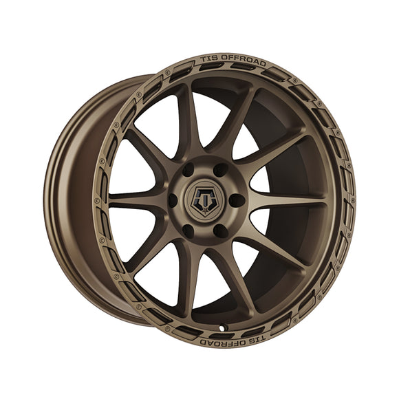 1 X TIS 563BZ 22X12 8X180 124.3 Hub -44 Offset Bright Satin Bronze Wheel Rim