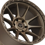 1 X TIS 563BZ 17X9 6X5.50 106.1 Hub -12 Offset Bright Satin Bronze Wheel Rim