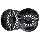 1 X TIS 565B 20X9 6X5.50 106.2 Hub 0 Offset Gloss Black & Painted lip logo Wheel Rim