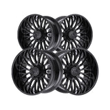 1 X TIS 565B 22X10 6X135 87.1 Hub 10 Offset Gloss Black & Painted lip logo Wheel Rim