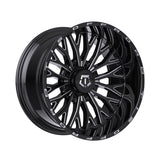1 X TIS 565BM 22X12 8X180 125.2 Hub -44 Offset Black w/Milled Accents Wheel Rim