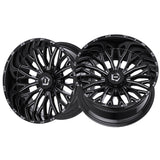 1 X TIS 565BM 20X9 6X135 87.1 Hub 0 Offset Black w/Milled Accents Wheel Rim