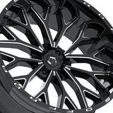 1 X TIS 565BM 22X12 6X5.50 106.2 Hub -44 Offset Black w/Milled Accents Wheel Rim