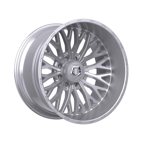 1 X TIS 565BSM 20X10 6X135 87.1 Hub -24 Offset Brushed Silver & Milled Wheel Rim