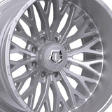 1 X TIS 565BSM 20X10 6X135 87.1 Hub -24 Offset Brushed Silver & Milled Wheel Rim