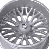 1 X TIS 565BSM 22X12 6X5.50 106.2 Hub -44 Offset Brushed Silver & Milled Wheel Rim