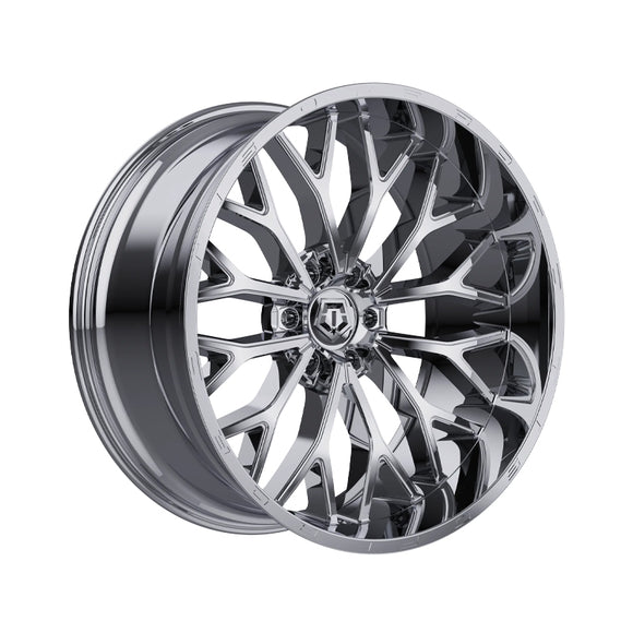 1 X TIS 565C 22X10 6X5.50 106.2 Hub -19 Offset Chrome Plated Wheel Rim