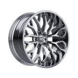 1 X TIS 565C 24X10 6X5.50 106.2 Hub -24 Offset Chrome Plated Wheel Rim