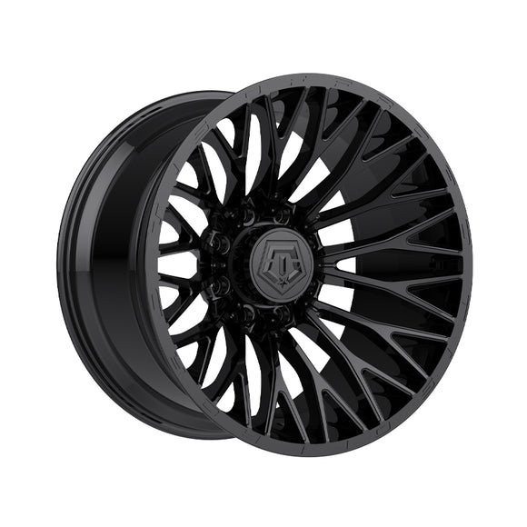 1 X TIS 566B 18X9 6X135 87.1 Hub +18 Offset Gloss Black & Painted lip logo Wheel Rim