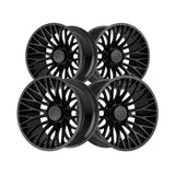 1 X TIS 566B 18X9 6X5.50 106.2 Hub +00 Offset Gloss Black & Painted lip logo Wheel Rim