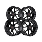 1 X TIS Motorsports 504B 22X10 6X135 87.1 Hub +24 Offset Gloss Black Wheel Rim