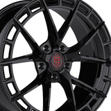 1 X TIS Motorsports 504B 20X8.5 5X4.50 73.1 Hub +35 Offset Gloss Black Wheel Rim