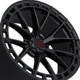 1 X TIS Motorsports 504B 18X8 5X112 66.6 Hub +35 Offset Black Wheel Rim