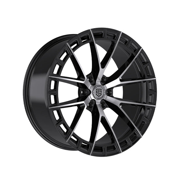 1 X TIS Motorsports 504MB 22X10 6X135 87.1 Hub +24 Offset Machined & Black Wheel Rim