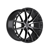1 X TIS Motorsports 504MB 22X10 6X135 87.1 Hub +24 Offset Machined & Black Wheel Rim