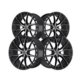1 X TIS Motorsports 504MB 22X10 6X5.50 106.2 Hub +24 Offset Black Wheel Rim