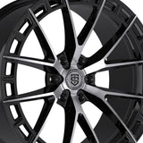 1 X TIS Motorsports 504MB 22X10 6X5.50 106.2 Hub +24 Offset Black Wheel Rim