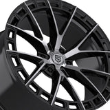 1 X TIS Motorsports 504MB 22X10 6X5.50 106.2 Hub +24 Offset Black Wheel Rim