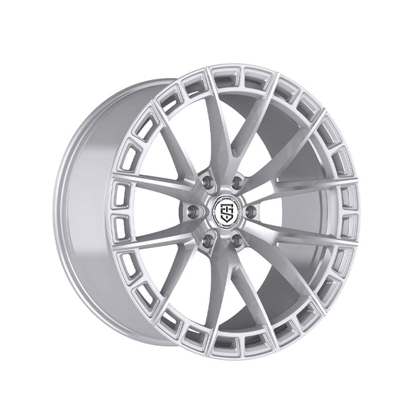 1 X TIS Motorsports 504MS 22X10 6X135 87.1 Hub +24 Offset Machined & Silver Wheel Rim