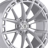 1 X TIS Motorsports 504MS 22X10 6X135 87.1 Hub +24 Offset Machined & Silver Wheel Rim