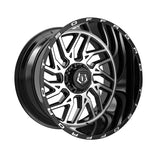 1 X TIS 544MB 20X10 6X135 106.2 Hub -20 Offset Gloss Black w/Machined Face Wheel Rim