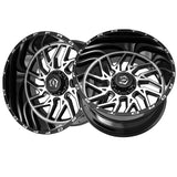 1 X TIS 544MB 22X12 8x170 125.2 Hub -44 Offset Black Wheel Rim