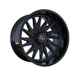 1 X TIS 547B 22X12 8X170 125.2 Hub -44 Offset Black Wheel Rim