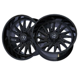 1 X TIS 547B 18X9 8X170 125.2 Hub +18 Offset Gloss Black Wheel Rim