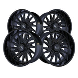 1 X TIS 547B 20X9 6X135/6X5.50 106.2 Hub +18 Offset Black Wheel Rim