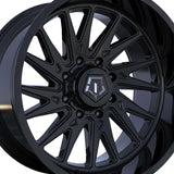 1 X TIS 547B 20X12 5X4.50 78.1 Hub -44 Offset Gloss Black Wheel Rim