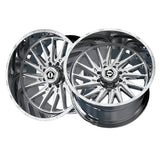 1 X TIS 547C 18X9 8X6.50 125.2 Hub +18 Offset Chrome Plated Wheel Rim