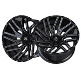 1 X TIS 554BM 22X10 6X135/6X5.50 108 Hub -19 Offset Black Wheel Rim