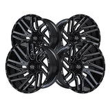 1 X TIS 554BM 20X10 6X135/6X5.50 108 Hub -19 Offset Black Wheel Rim