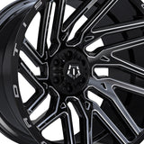 1 X TIS 554BM 20X10 6X135/6X5.50 108 Hub -19 Offset Black Wheel Rim