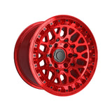 1 X TIS 555MRT 17X9 6X5.50 106.2 Hub -12 Offset Red Wheel Rim