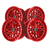 1 X TIS 555MRT 17X9 6X5.50 106.2 Hub -12 Offset Red Wheel Rim