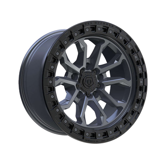 1 X TIS 556AB 17X9 6X5.50 106.2 Hub +00 Offset Anthracite with Black Ring Wheel Rim