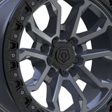 1 X TIS 556AB 20X10 6X135 87.1 Hub -20 Offset Black Wheel Rim