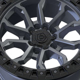 1 X TIS 556AB 20X10 8X170 125.2 Hub -20 Offset Black Wheel Rim