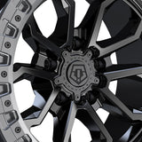 1 X TIS 556BA 20X10 8X6.50 125.2 Hub -20 Offset Black Wheel Rim