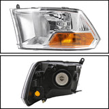 Coolstuffguru Compatible with Dodge Ram Euro Crystal Chrome Headlights+Black LED Tail Brake Lamps