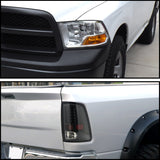 Coolstuffguru Compatible with Dodge Ram Euro Crystal Chrome Headlights+Black LED Tail Brake Lamps