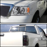 Coolstuffguru Compatible with Ford F150 Chrome Headlights+Smoke Tail Lamps+LED 3rd Brake Light