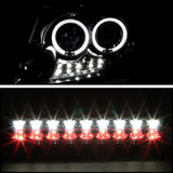 Coolstuffguru Compatible with Ford F150 Clear Halo Projector Headlights+Smoke Tail Lights+3rd Brake