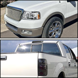 Coolstuffguru Compatible with Ford F150 Clear Halo Projector Headlights+Smoke Tail Lights+3rd Brake