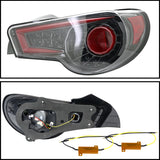 Coolstuffguru Compatible with Scion FR-S Toyota 86 LED Jet Black Projector Headlights+LED Tail Lamps